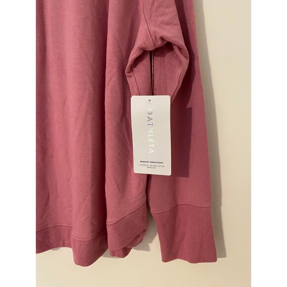 NWT Athleta Mindset Sweatshirt 2X $69 Soft Comfortable Long Sleeve Top Pink - Picture 2 of 7